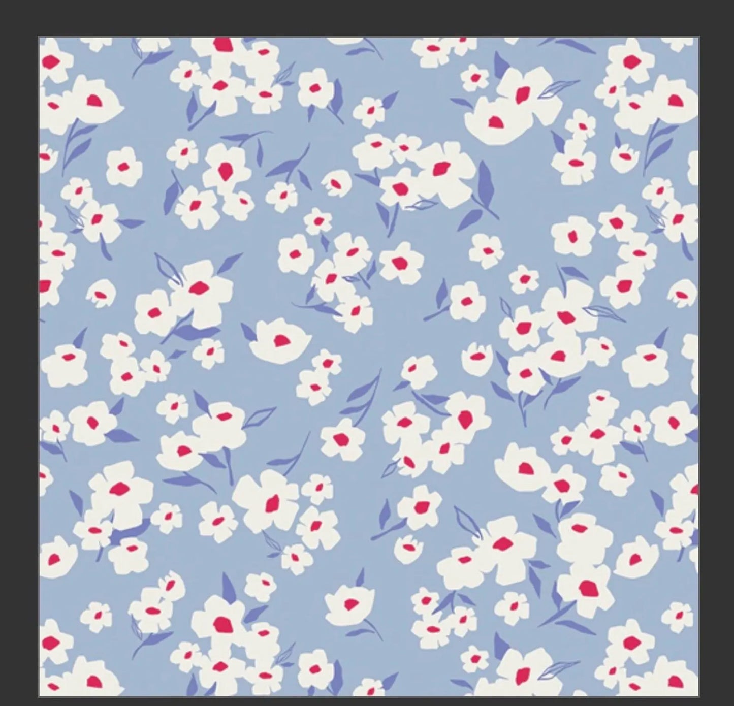 Art Gallery Fabrics-Periwinkle- Spring Daisies-yardage for sewing and quilting