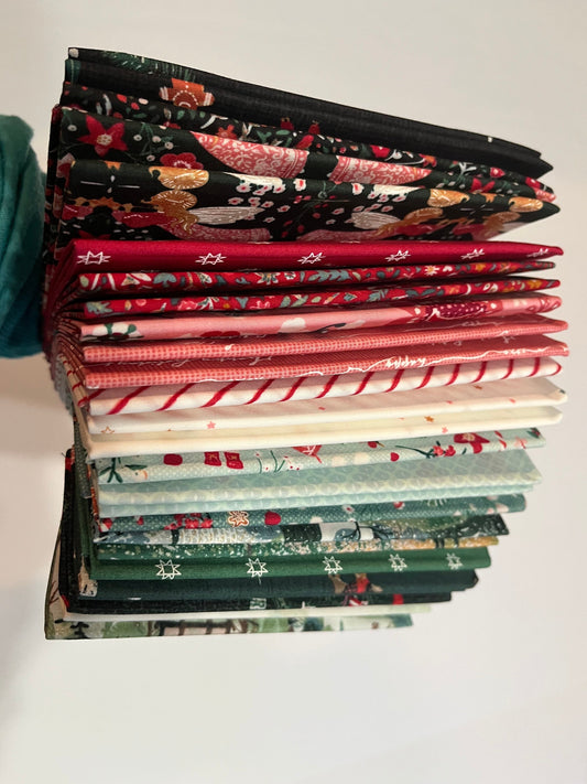 Art Gallery Fabrics, Fabric Wonders designed by Katrina Roccella, 17 fat quarters, fabric bundle, Christmas