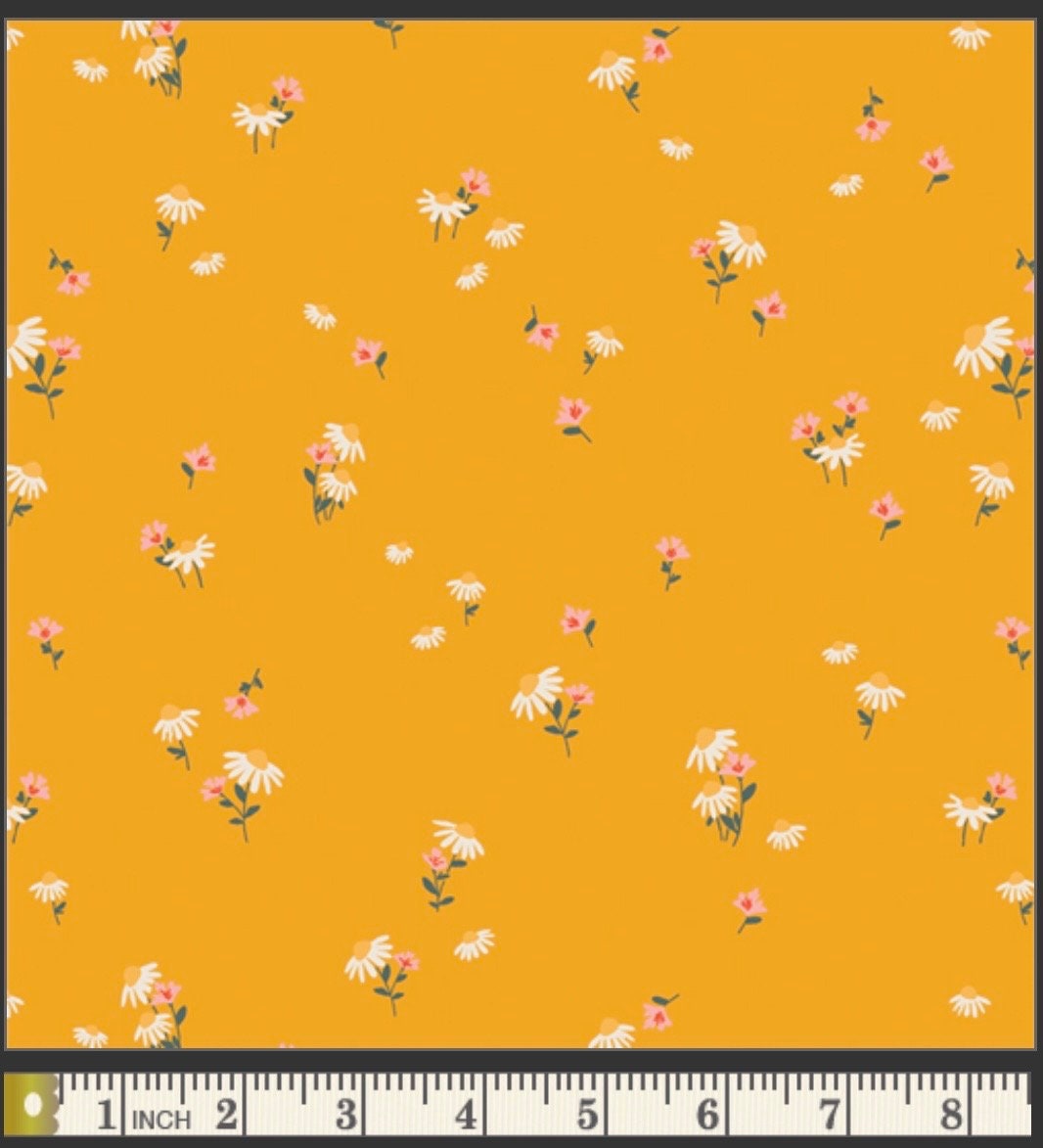 Art Gallery Fabrics-The Flower Fields-floral-delicate buttercup-pink-yellow