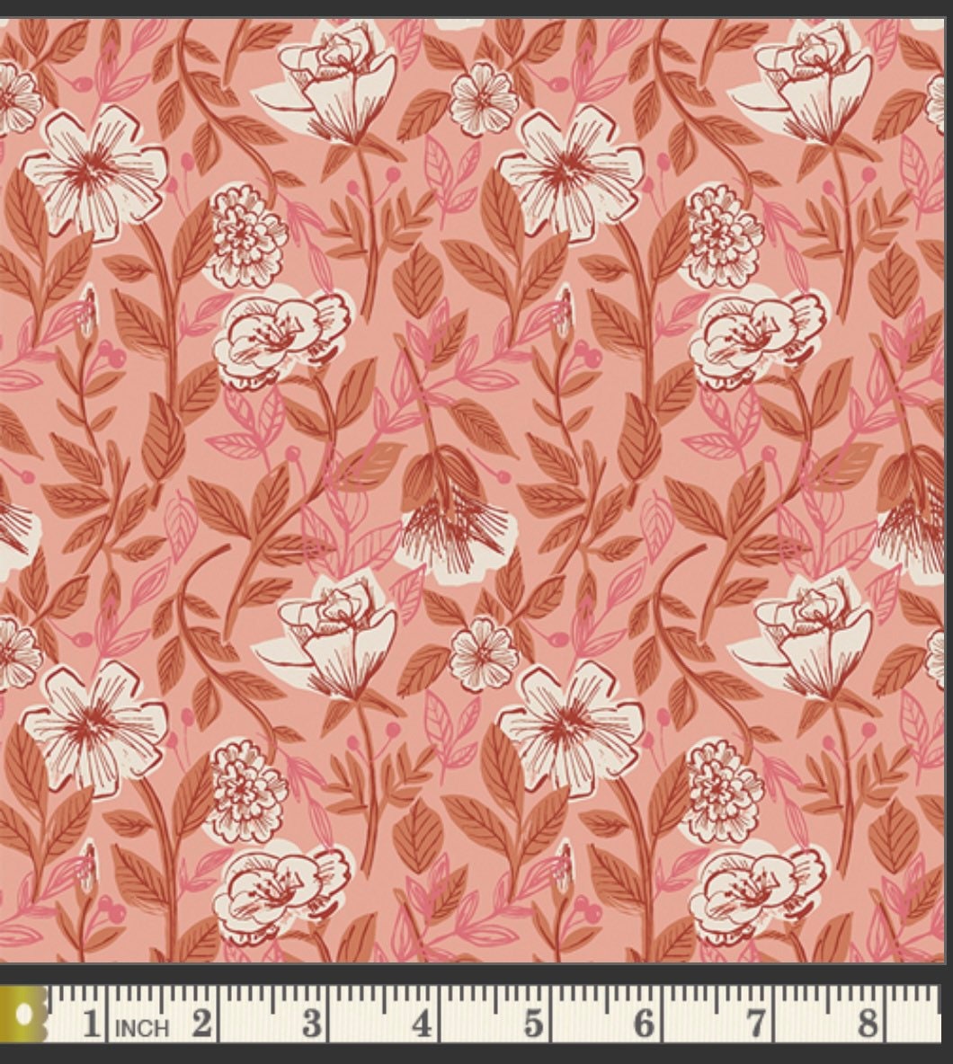 Art Gallery Fabrics-kindred- Late Bloome- floral-yardage for sewing and quilting