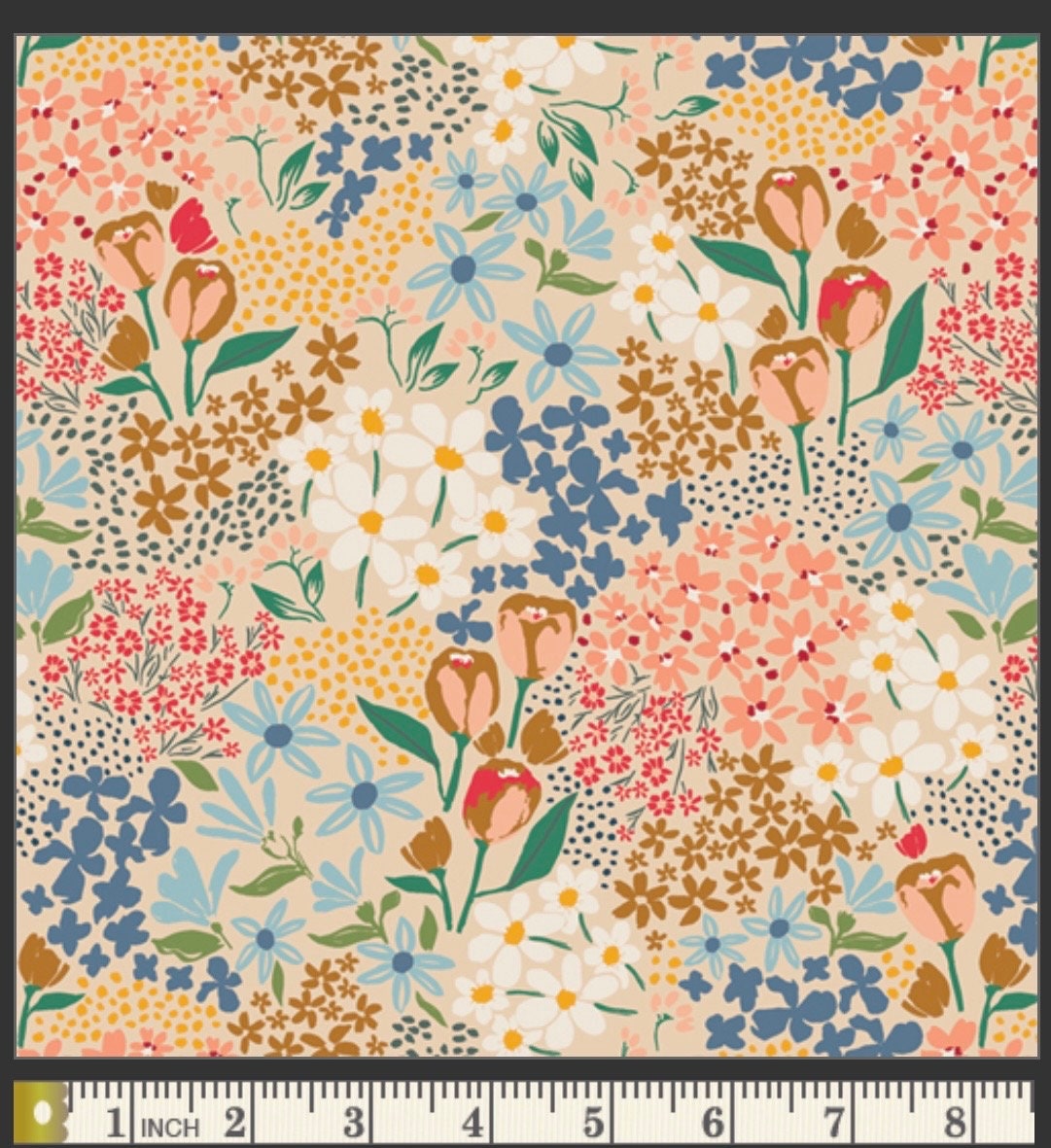 Art Gallery Fabrics-Flower Fields-Thriving Flowerfield- sweet Florals- enchanting blooms