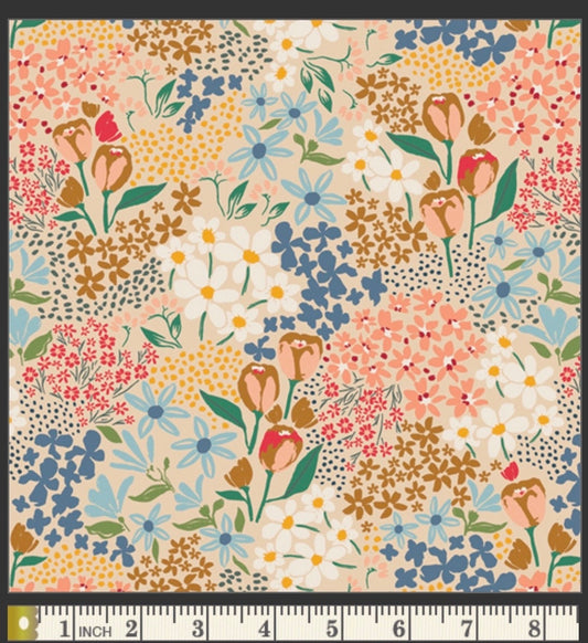 Art Gallery Fabrics-Flower Fields-Thriving Flowerfield- sweet Florals- enchanting blooms