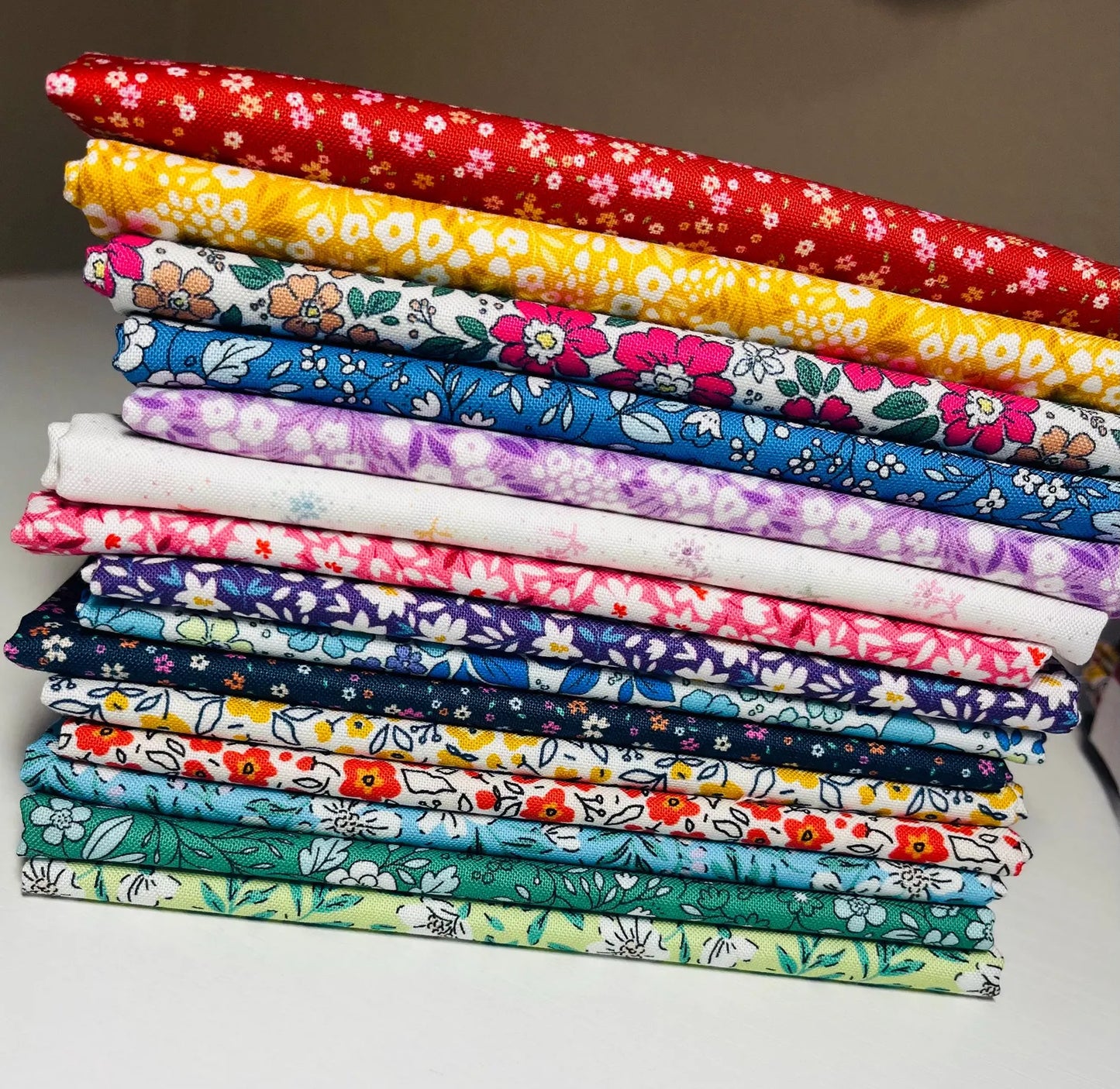 Pocket Posies Bundle,15 fat quarters, fabric bundle, Figo Fabrics.