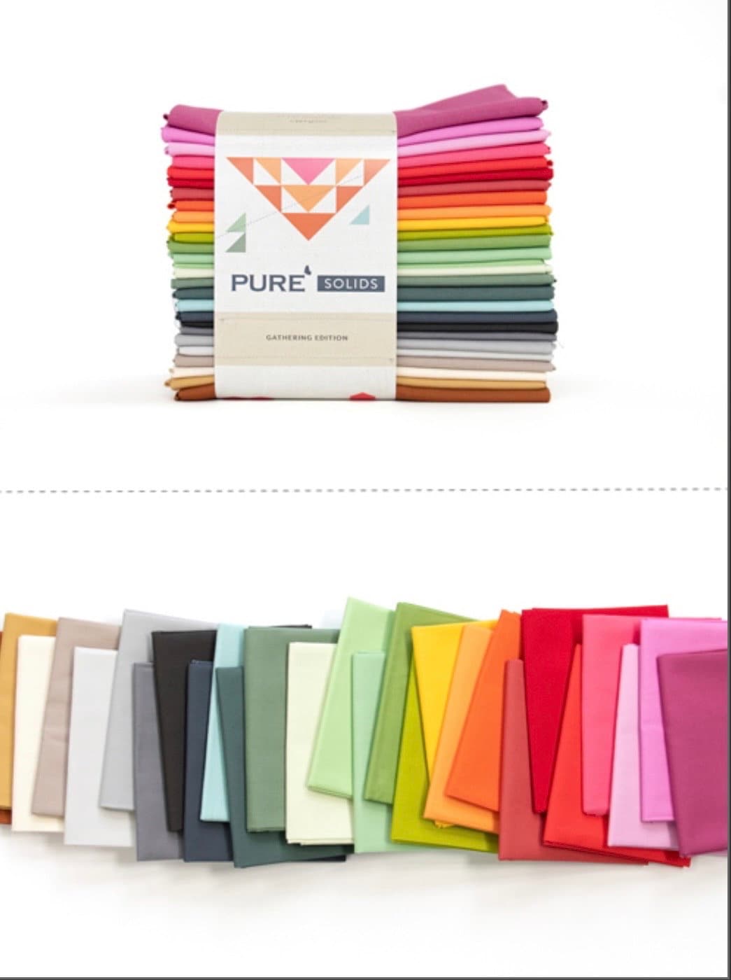 Art Gallery Fabrics, Pure Solids Gathering Edition 27 fat quarters, fabric bundle