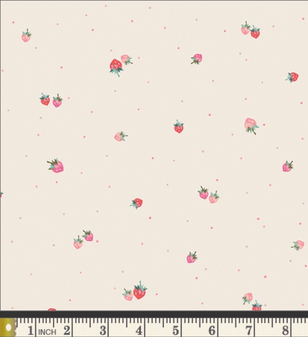 Art Gallery Fabrics-Haven-Berry Drizzle-strawberry-sweet soft- low volume